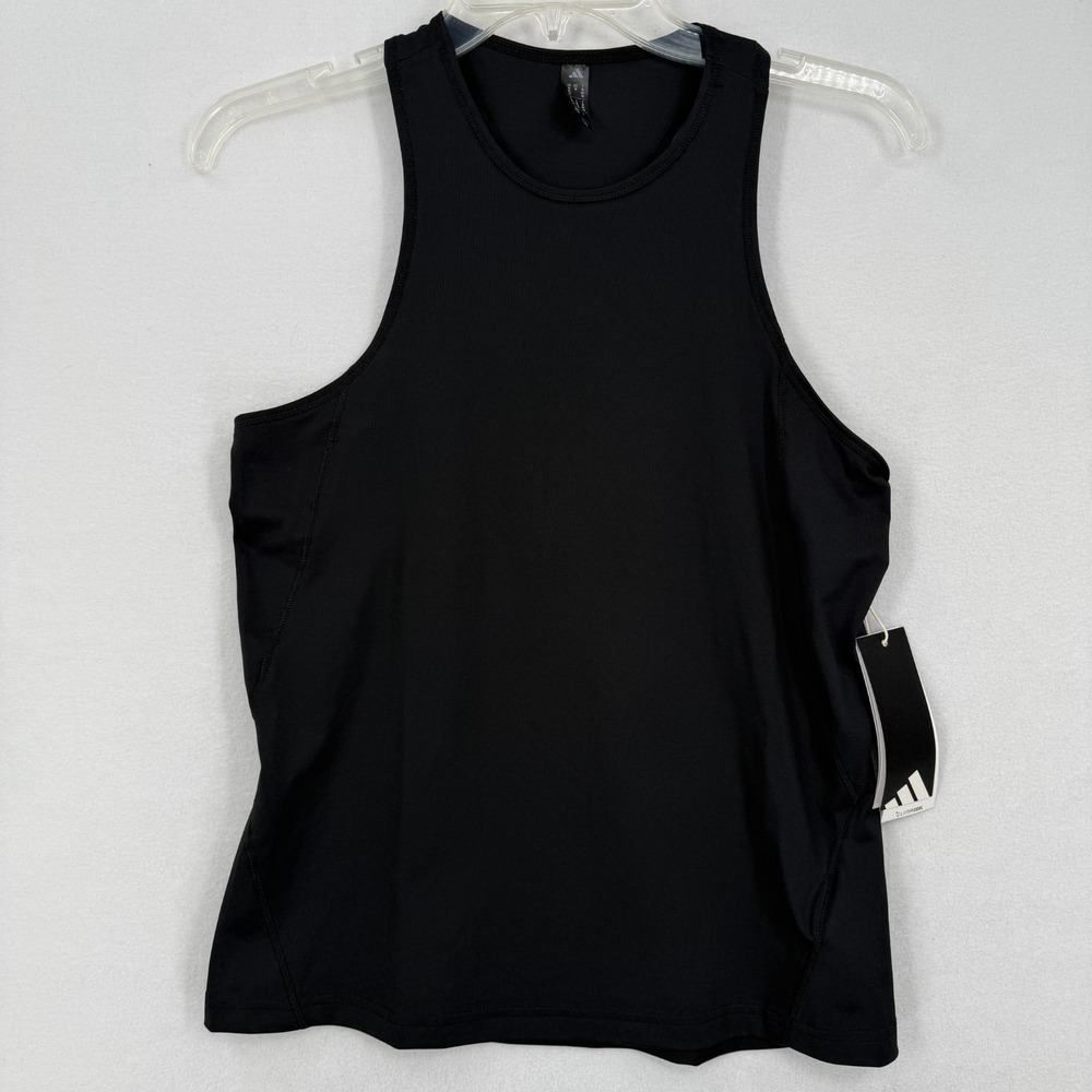 adidas Women's Club Tank Top Black Medium ClimaCool Tennis JH3374 NWT